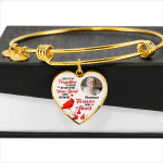 Custom Photo Gone Yet Not Forgotten Cardinal Memorial Heart Pendant Necklace - Bangle - Personalized Memorial Gifts