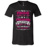 7VT. Proud Mother In Law Daughter, Black, V-Neck T-Shirt 7VT. Proud Mother In Law Daughter, Black, V-Neck T-Shirt