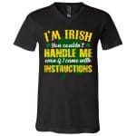 I'm Irish t1, Black, V-Neck T-Shirt