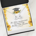 The Future Belongs To Those Who Believe Senior Graduation Infinity Heart Necklace