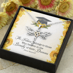 The Future Belongs To Those Who Believe Senior Graduation Dragonfly Necklace