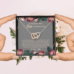 To My Super Hero Mom On Mother's Day I Can't Thank You Enough For All The Sacrifices Interlocking Hearts Necklace