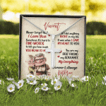 Personalized To My Husband Never Forget That I Love You Artisan Crafted Cross Necklace - Husband Gifts From Wife