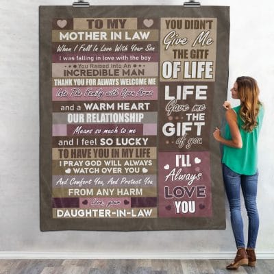 To My Mother In Law When I Fell In Love With Your Son From Daughter In Law Fleece Blanket - Throw Blanket
