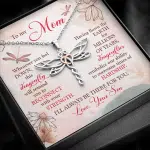 Son To My Mom Whenever You Feel Down This Dragonfly Will Remind You Dragonfly Necklace Mothers Day Gifts Necklaces