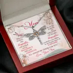 Son To My Mom Whenever You Feel Down This Dragonfly Will Remind You Dragonfly Necklace Mothers Day Gifts Necklaces