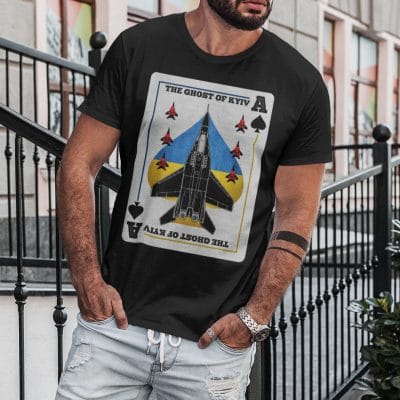 Alternative view of Ghost of Kyiv - Warship Hero Ukraine T-shirt