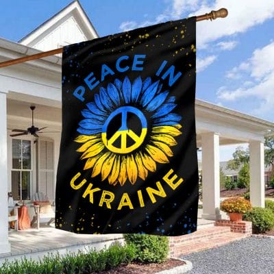 Peace In Ukraine Sunflower Flag Stand With Ukraine Anti War Outdoor Indoor Decorative Garden Flag - House Flag - Wall Flag