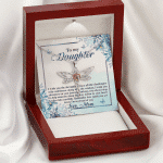 To My Daughter Remember how Much You Are Loved Dragonfly Pendant Necklace