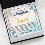 To My Daughter Remember how Much You Are Loved Scripted Love Necklace To My Daughter Remember how Much You Are Loved Scripted Love Necklace