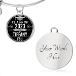 Personalized Year Graduation Class Of Circle Pendant Necklace - Graduation Gifts
