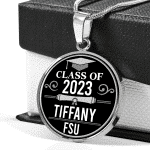 Personalized Year Graduation Class Of Circle Pendant Necklace - Graduation Gifts