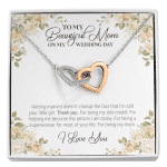 To My Beautiful Mom On My Wedding Day Interlocking Hearts Pendant Necklace - Wedding Gift For Mom From Bride - Interlocking Hearts Necklace To My Beautiful Mom On My Wedding Day Interlocking Hearts Pendant Necklace - Wedding Gift For Mom From Bride - Interlocking Hearts Necklace