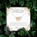 To My Beautiful Mom On My Wedding Day Interlocking Hearts Pendant Necklace - Wedding Gift For Mom From Bride To My Beautiful Mom On My Wedding Day Interlocking Hearts Pendant Necklace - Wedding Gift For Mom From Bride