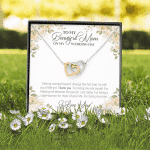 To My Beautiful Mom On My Wedding Day Interlocking Hearts Pendant Necklace - Wedding Gift For Mom From Bride To My Beautiful Mom On My Wedding Day Interlocking Hearts Pendant Necklace - Wedding Gift For Mom From Bride