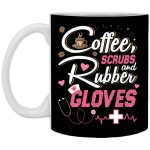 coffee, Black, 11 oz. White Mug