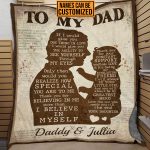 Personalized Dear Dad If I Could Give You One Thing In Life Fleece Blanket - Father's Day Sherpa Blanket