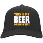 beer hat, Black, Twill Cap beer hat, Black, Twill Cap