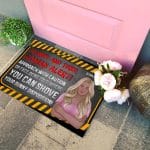 2O. Woman Alert (Sample Design) Doormat mockup 4