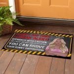 2O. Woman Alert (Sample Design) Doormat mockup 1