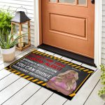 2O. Woman Alert (Sample Design) Doormat mockup 8