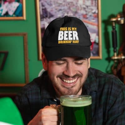 Alternative view of This Is My Beer Drinkin' Hat Funny Beer Twill Cap - Beer Lover High-Profile Snapback Hat