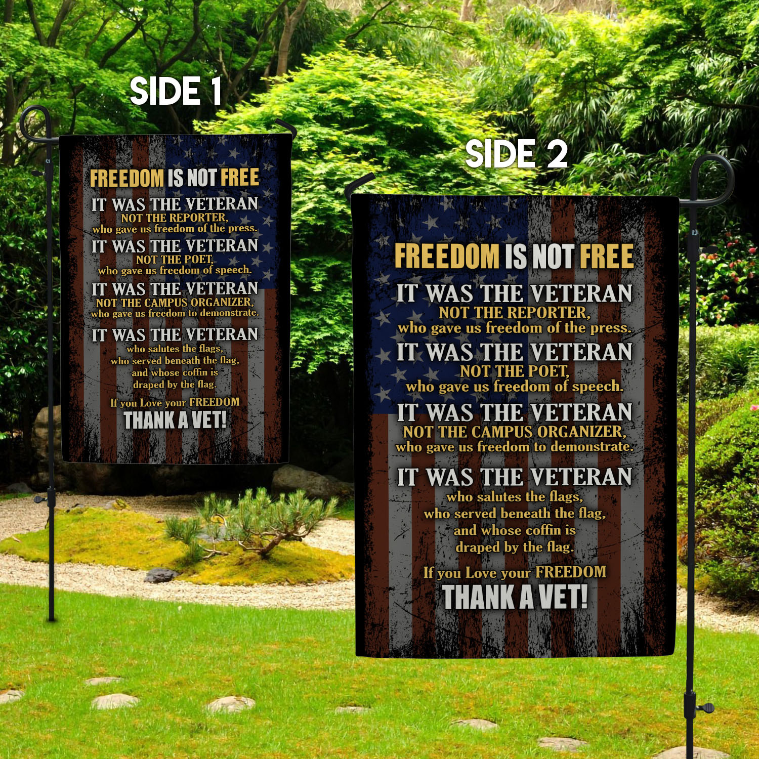 30x40 (Side 1) Garden Flag Mockup 2 Side