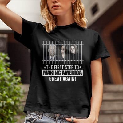 Alternative view of The First Step to Making America Great Again Anti Biden Kamala Pelosi T-Shirt
