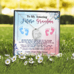 Baby Bump To My Amazing Future Grandma I Am On The Way Forever Heart Pendant Necklace - Grandma To Be Gifts