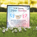 Baby Bump To My Amazing Future Grandma I Am On The Way Interlocking Hearts Pendant Necklace Baby Bump To My Amazing Future Grandma I Am On The Way Interlocking Hearts Pendant Necklace