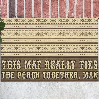 This Mat Really Ties the Porch Pattern Entrance Indoor Outdoor Decorative Doormat