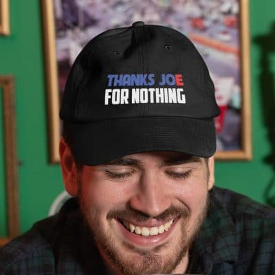 Alternative view of Thanks For Nothing Joe Twill Cap - High-Profile Snapback Hat - Trucker Hat