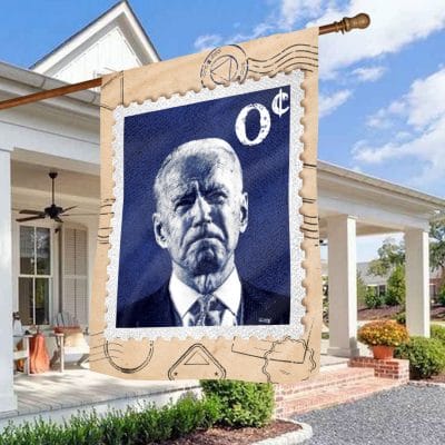 Joe Biden Zero Cents Stamp 0 President Anti Biden Outdoor Indoor Decorative Garden Flag - House Flag
