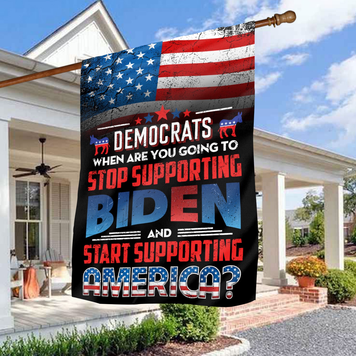 1O. Stop Supporting Biden (30x40) House Flag Mockup 3