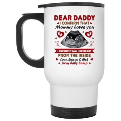 14 oz. White Travel Mug