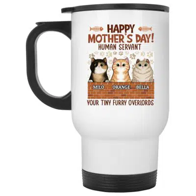 14 oz. White Travel Mug