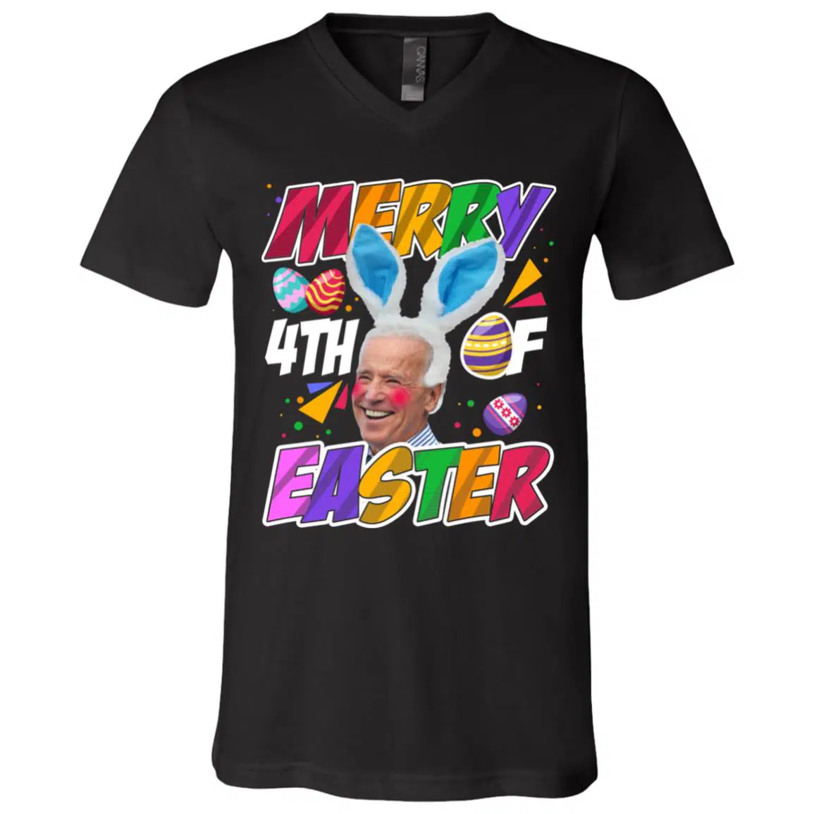 merry 1, Black, V-Neck T-Shirt
