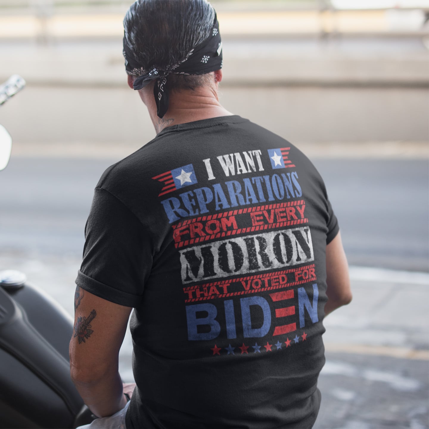 2VT. Biden I Want Reparations back shirt mk2