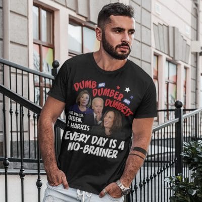 Alternative view of Dumb And Dumber And Dumbest For Pelosi Biden Harris Funny T-shirt