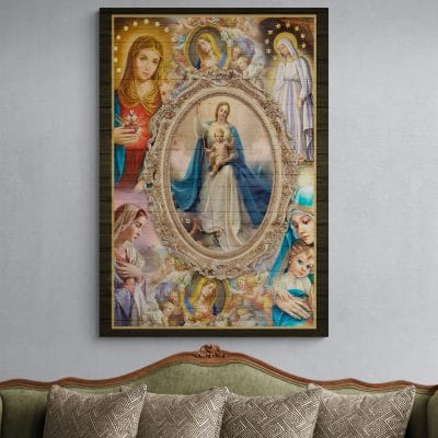 Faith Love Hope Maria Christian Framed Canvas - Unframed Poster - Trust In Maria God Wall Art