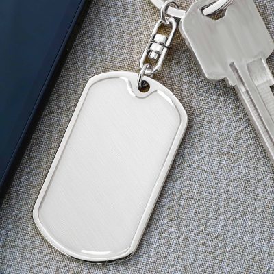 Dog Tag Keychain (Silver)