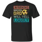 3Th. Warning Soccer Dad, Black, Unisex T-Shirt