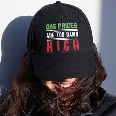 Alternative view of Gas Prices Are Too Damn High Twill Cap - High-Profile Snapback Hat - Trucker Hat