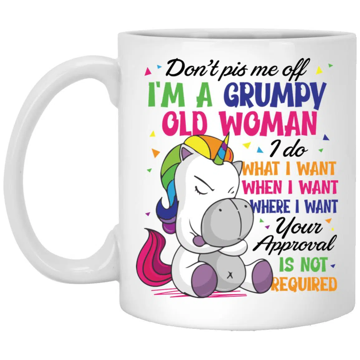 unicorn mug, White, 11 oz. White Mug