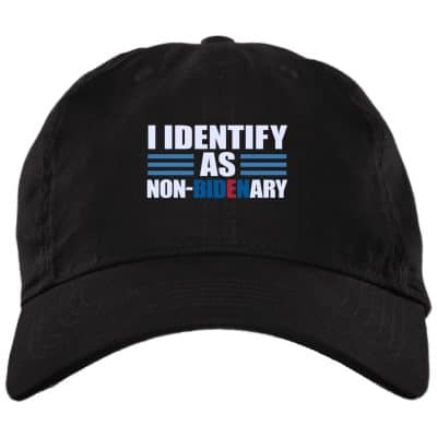 biden 3, Black, Brushed Twill Dad Cap