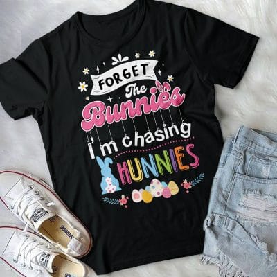Alternative view of Forget The Bunnies I'm Chasing Hunnies Funny Happy Easter Day T-Shirt - Youth Shirt For Kids