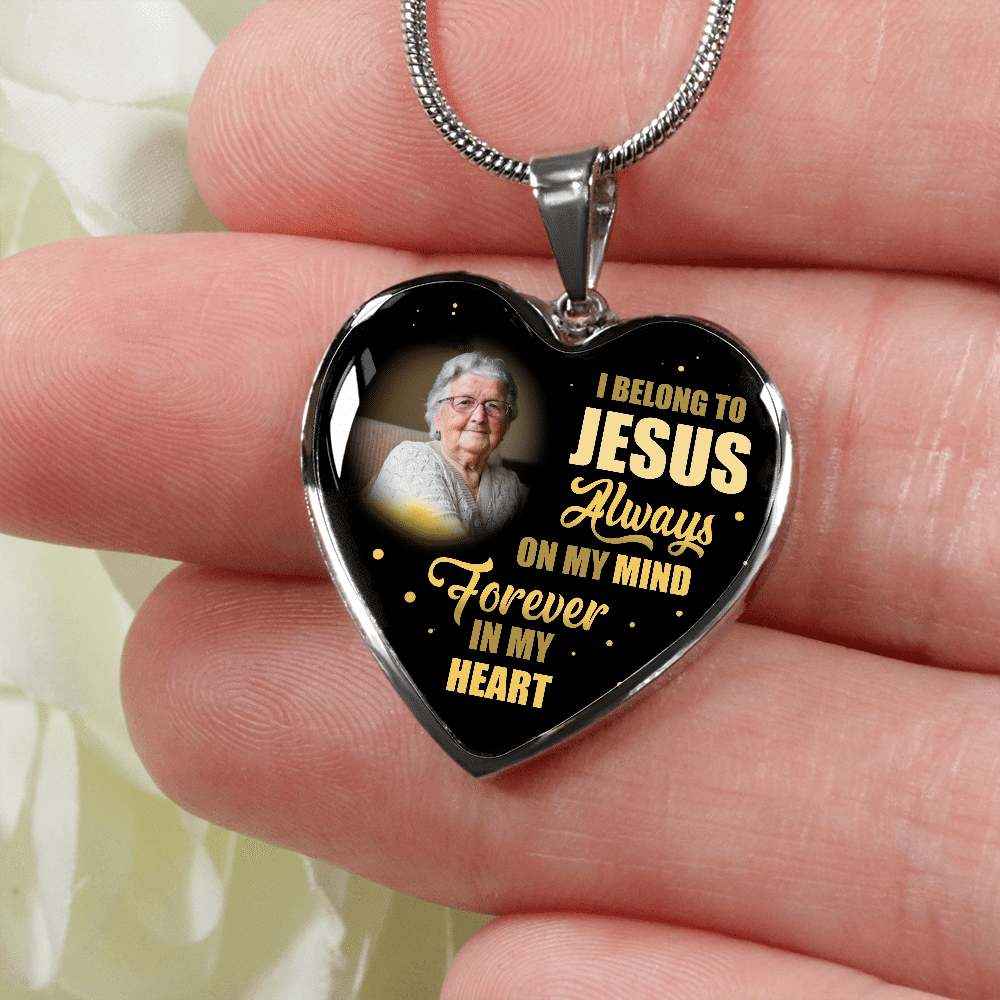 I Belong To Jesus Always On My Minds Forever In My Heart Heart Necklace - Bangle - Birthday Gift Jewelry