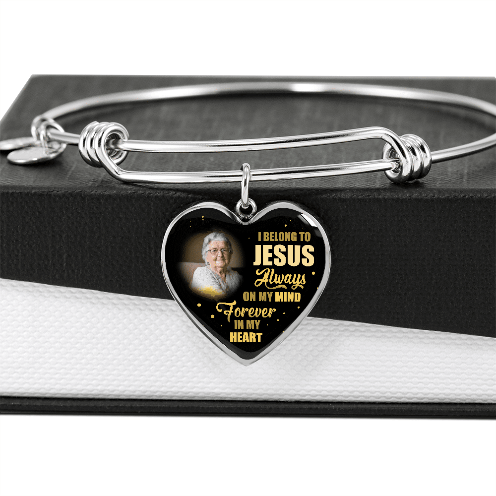 I Belong To Jesus Always On My Minds Forever In My Heart Heart Necklace - Bangle - Birthday Gift Jewelry