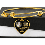 I Belong To Jesus Always On My Minds Forever In My Heart Heart Necklace - Bangle - Birthday Gift Jewelry