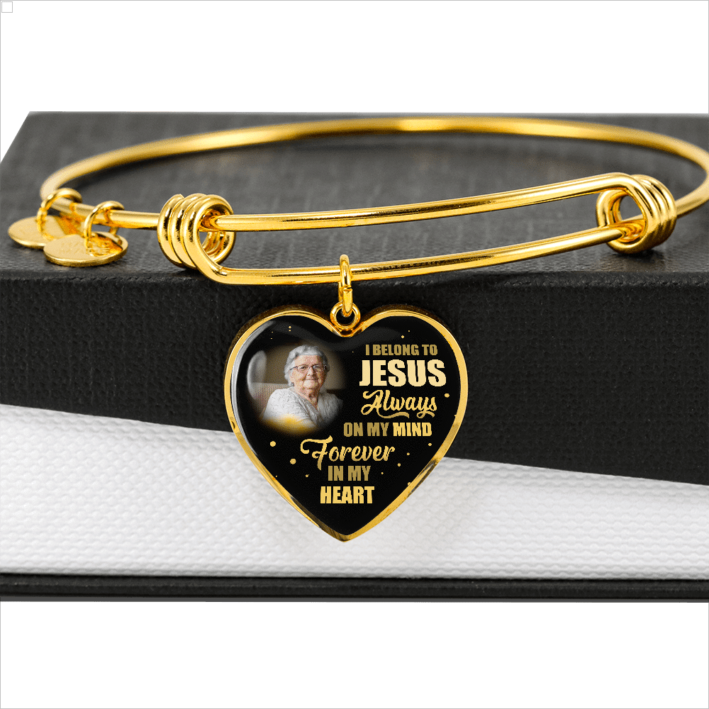 I Belong To Jesus Always On My Minds Forever In My Heart Heart Necklace - Bangle - Birthday Gift Jewelry
